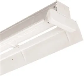 Heavy-Duty Fluorescent Turret 4 Ft. 20% Uplight Multi Volts Uses (3) 32-Watt T8 Lamps