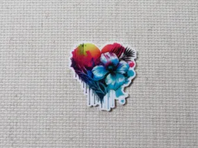 Hibiscus Heart Needle Minder, Cover Minder, Magnet