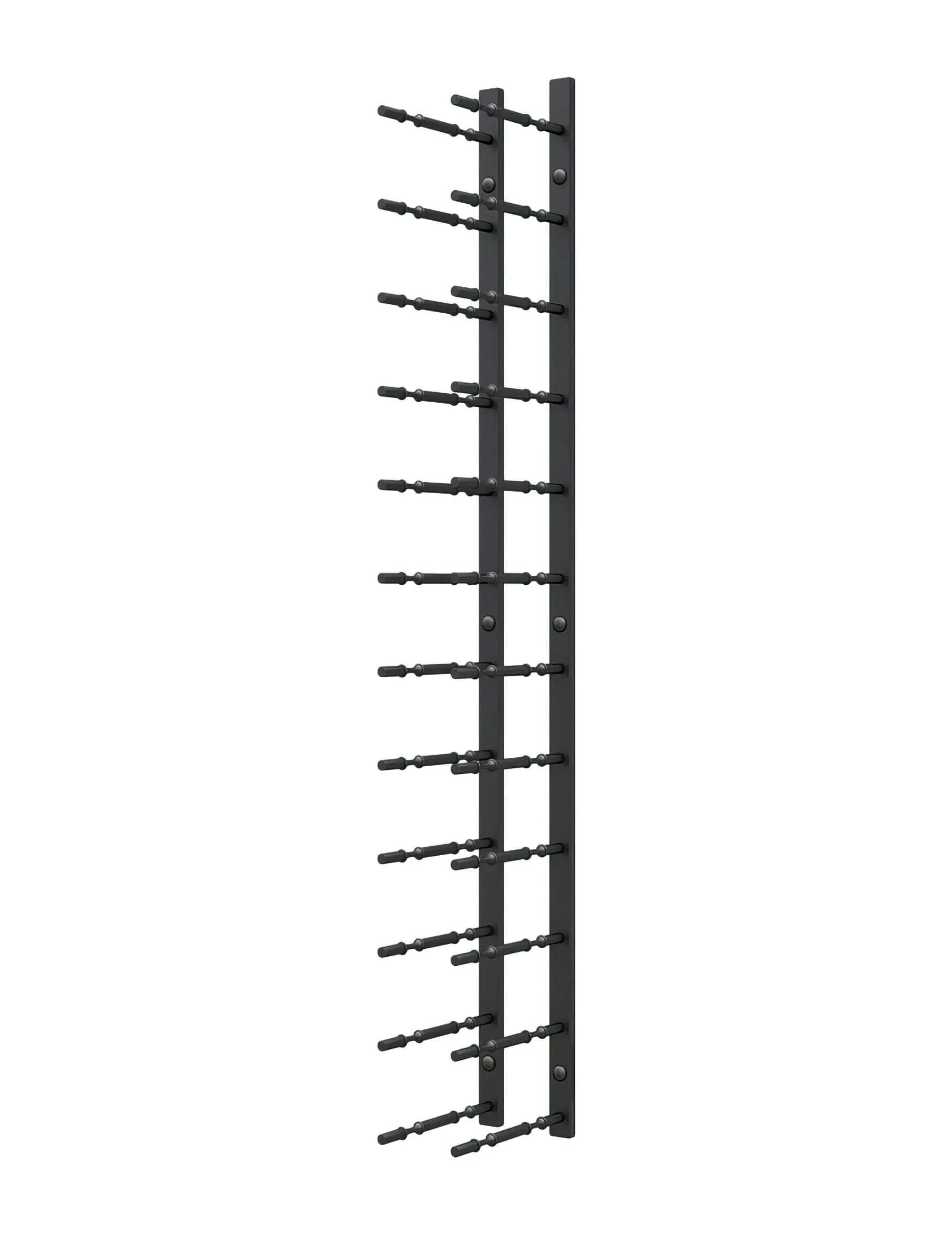 Horizontal HZ Wall Mounted Wine Rails – 4FT Metal Wine Rack (12 To 36 Bottles)