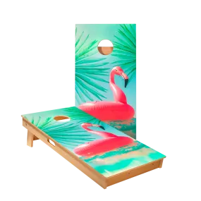 Inflatable Flamingo Star Cornhole Boards