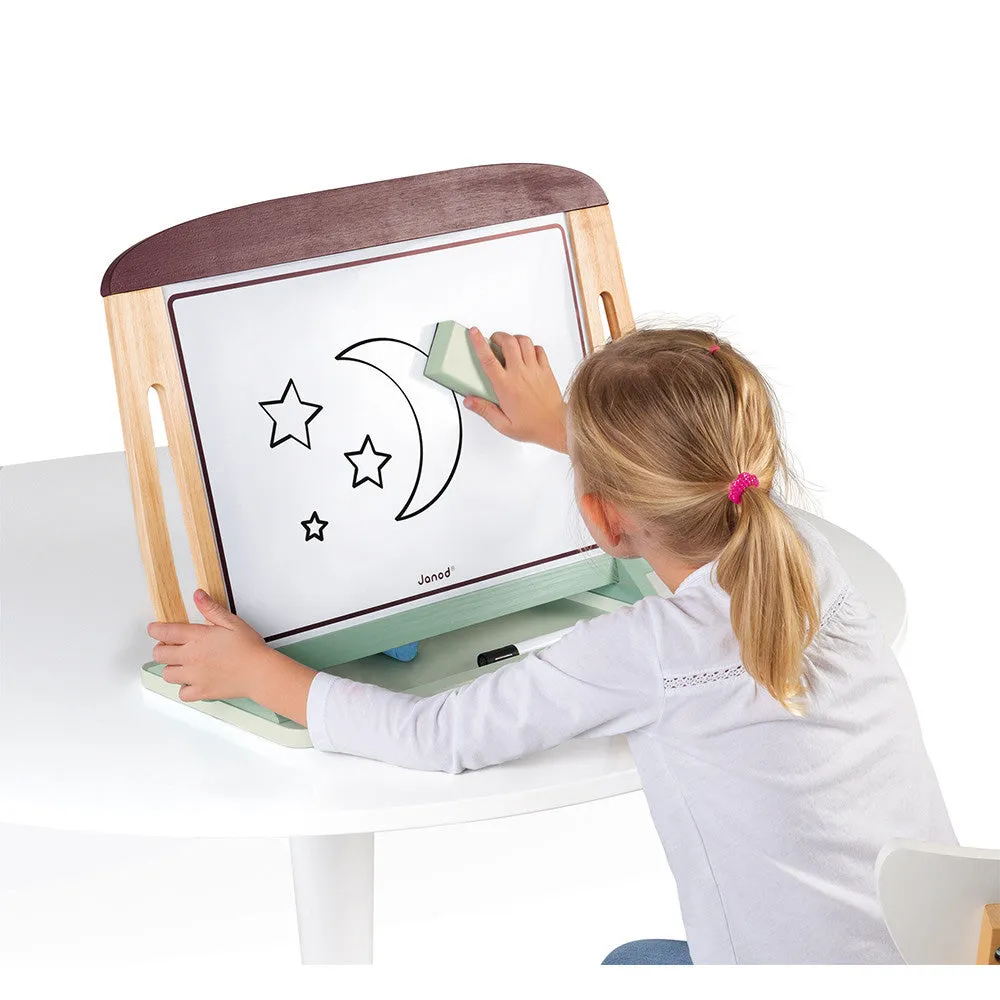 Janod White and Blackboard Table