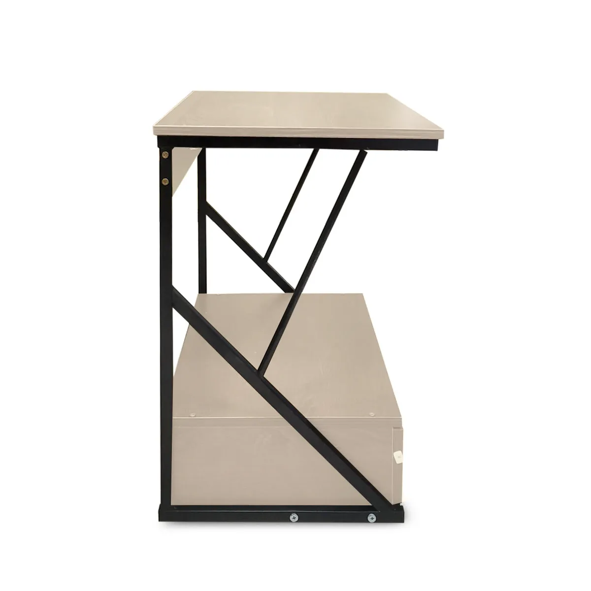 Kawachi 2 Tier Kitchen Counter Shelf Microwave Stand Storage Spice Rack with Drawer KW18-Beige