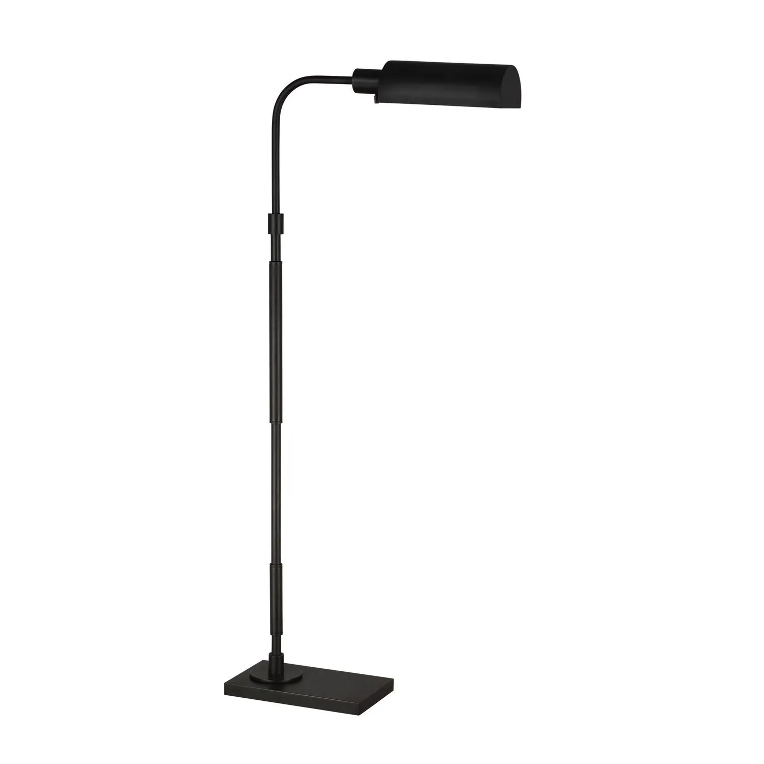 Kenyon One Light Task Floor Lamp in Aged Iron
