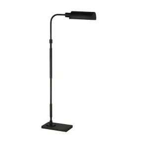 Kenyon One Light Task Floor Lamp in Aged Iron