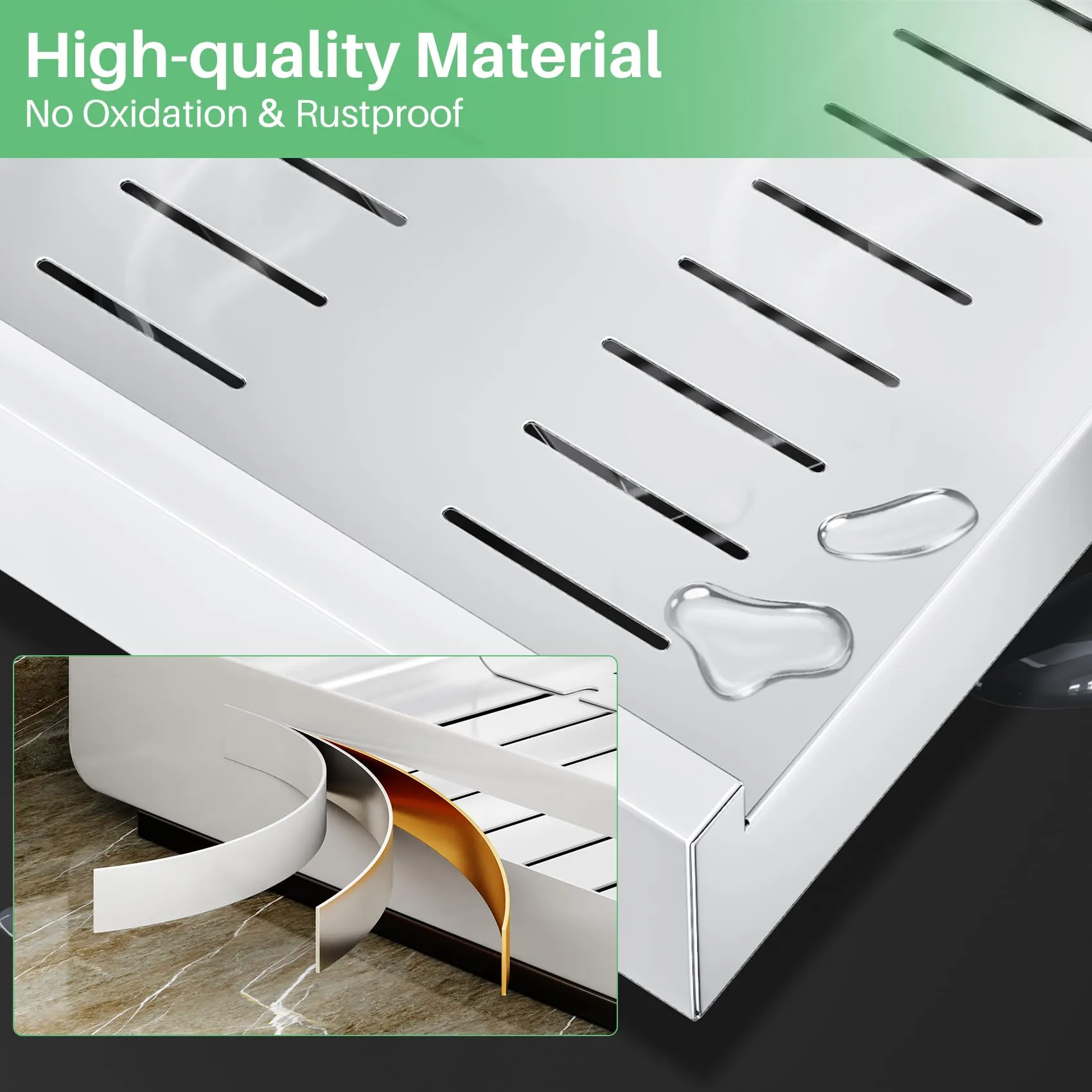 Kitstorack: Expandable Pull-Out Cabinet Organizer - Heavy-Duty & Microplastic-Free Slide-Out Drawer with Adhesive Nano Film