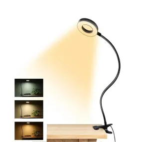 LED Desk Lamp With Clips, Dimmable Light, Flexible Gooseneck, USB Powered, Durable Iron Shade, Energy-Efficient LEDs, Perfect for Most Workspaces