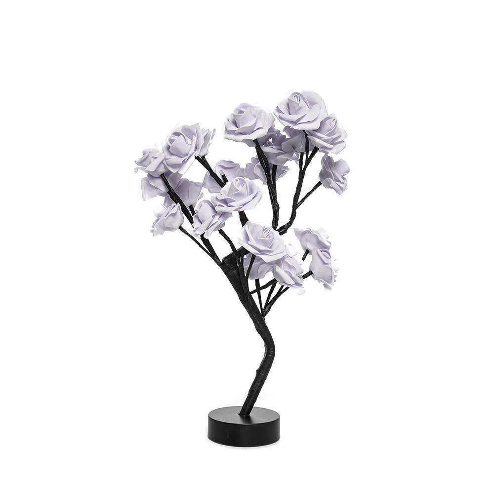 LED Table Lamp Rose Flower Tree USB Night Lights
