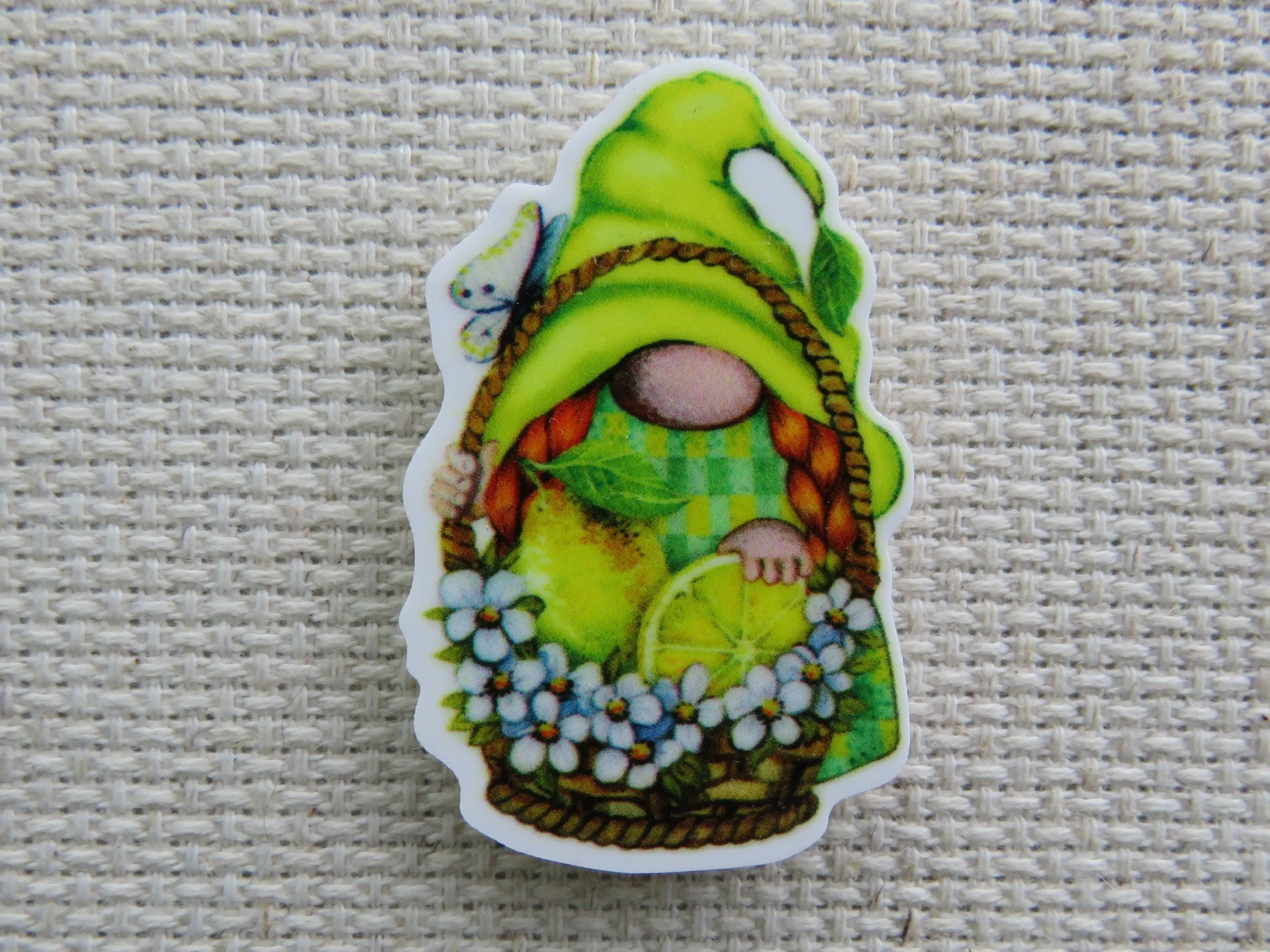 Lemon Gnome Needle Minder, Cover Minder, Magnet