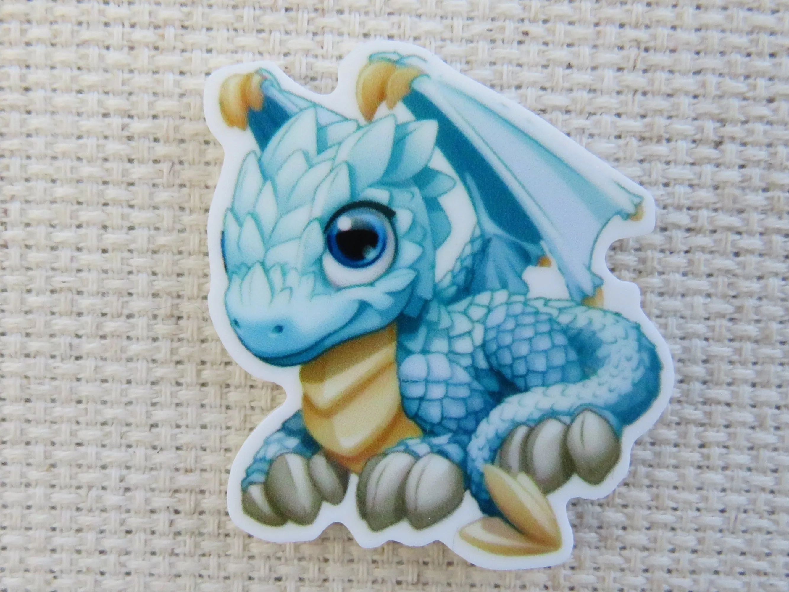 Light Blue Baby Dragon Needle Minder, Cover Minder, Magnet