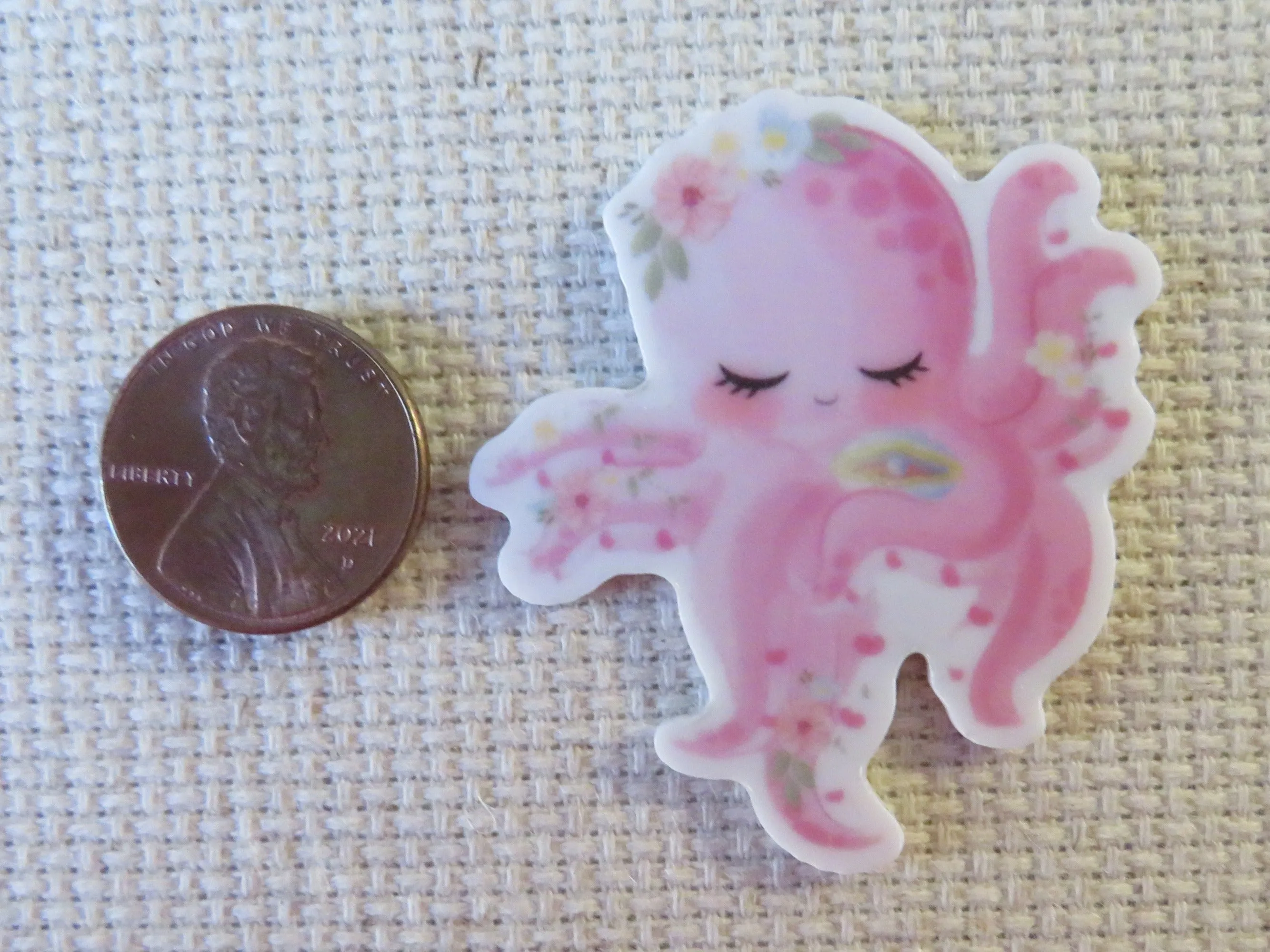 Light Pink Octopus Needle Minder, Cover Minder, Magnet