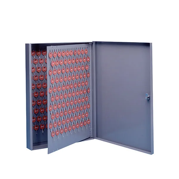 Lund - 551- Medium Single Door Wall Mount Key Cabinet - Optional Tag System - Optional Capacity - 18 Gauge Steel - Grey Powder Coat Finish