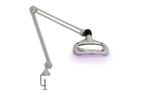 Luxo WAVE LED UV Magnifier, 5-Diopter, 45 inch, Light Grey