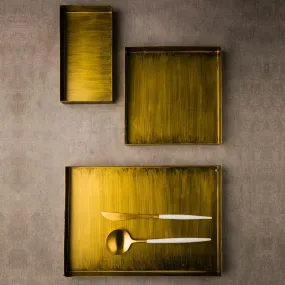Luxury Gold Color Metal Serving Trays