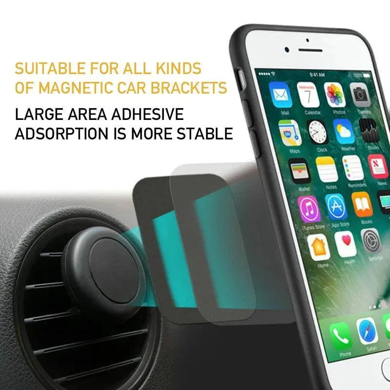 Magnetic Phone Holder Kit: Metal Plate Set for Secure Grip & Compatibility