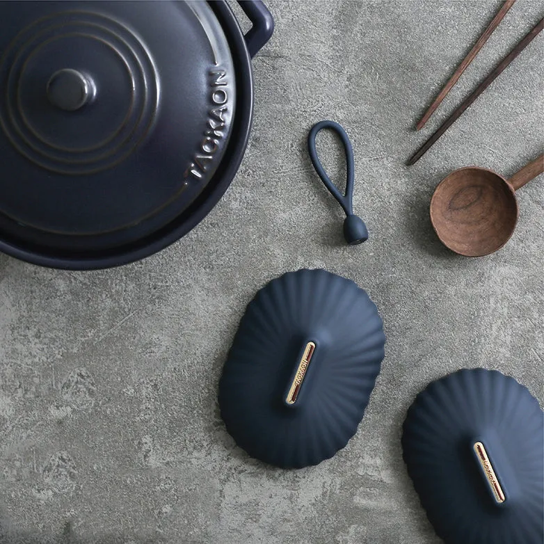 Magnetic Shell Potholder & Oven Mitt - Navy