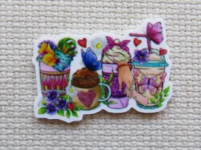 Mama Butterfly Drinks Needle Minder, Cover Minder, Magnet