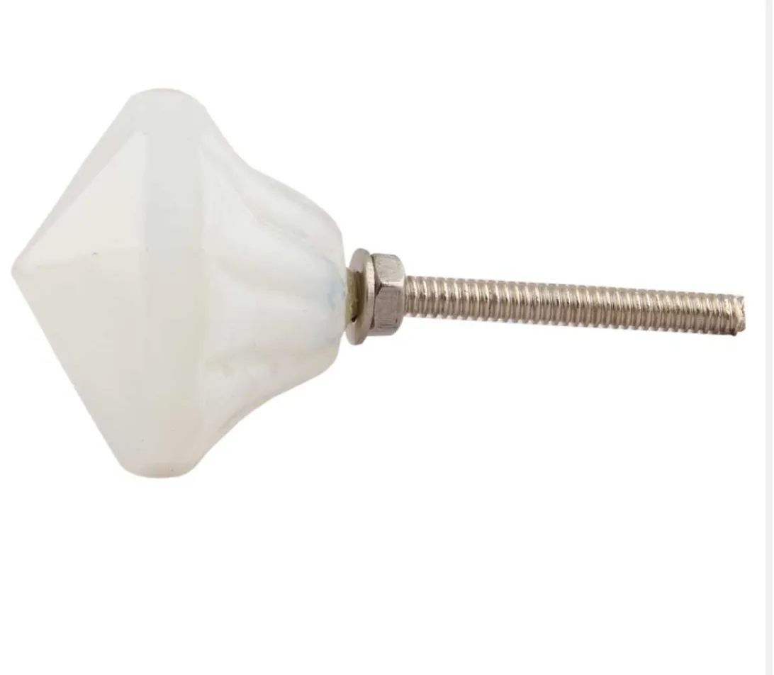 Milky Glass Dresser Knob