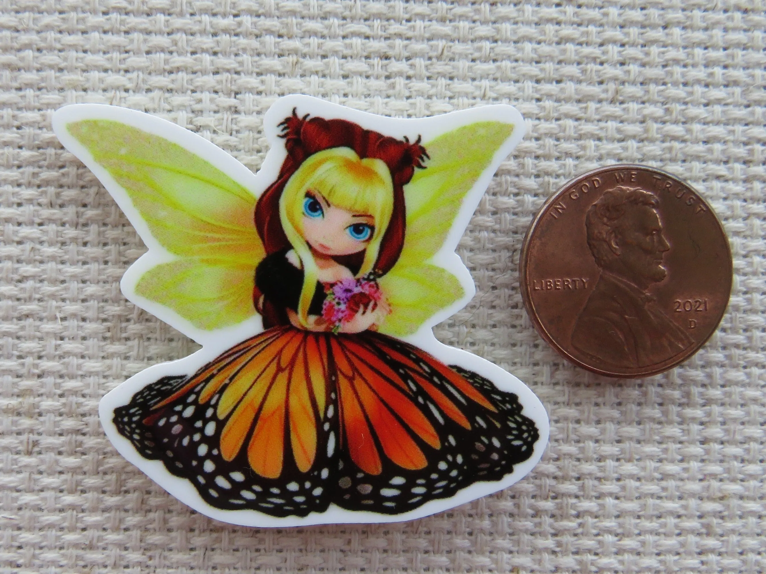 Monarch Butterfly Fairy Needle Minder, Cover Minder, Magnet