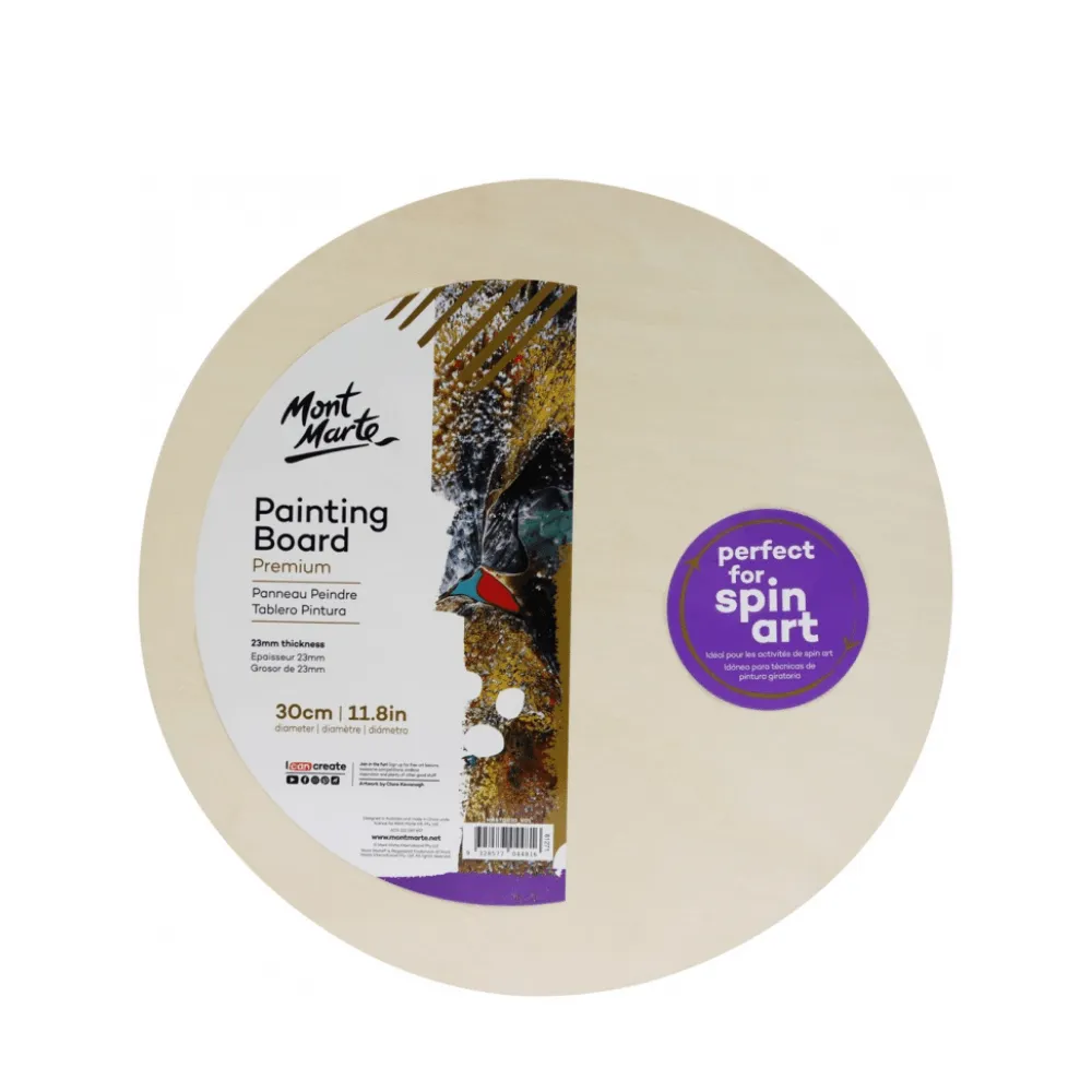 Mont Marte Premium Painting Board Round 30cm (11.8in)