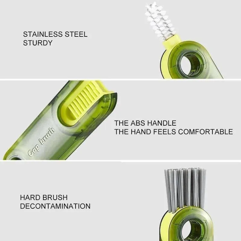 Multifunctional 3-in-1 Cup Lid Cleaning Brush Set