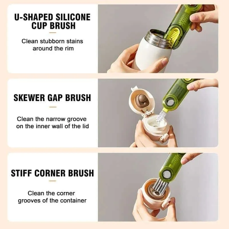 Multifunctional 3-in-1 Cup Lid Cleaning Brush Set