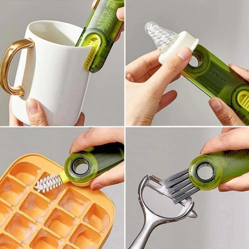 Multifunctional 3-in-1 Cup Lid Cleaning Brush Set