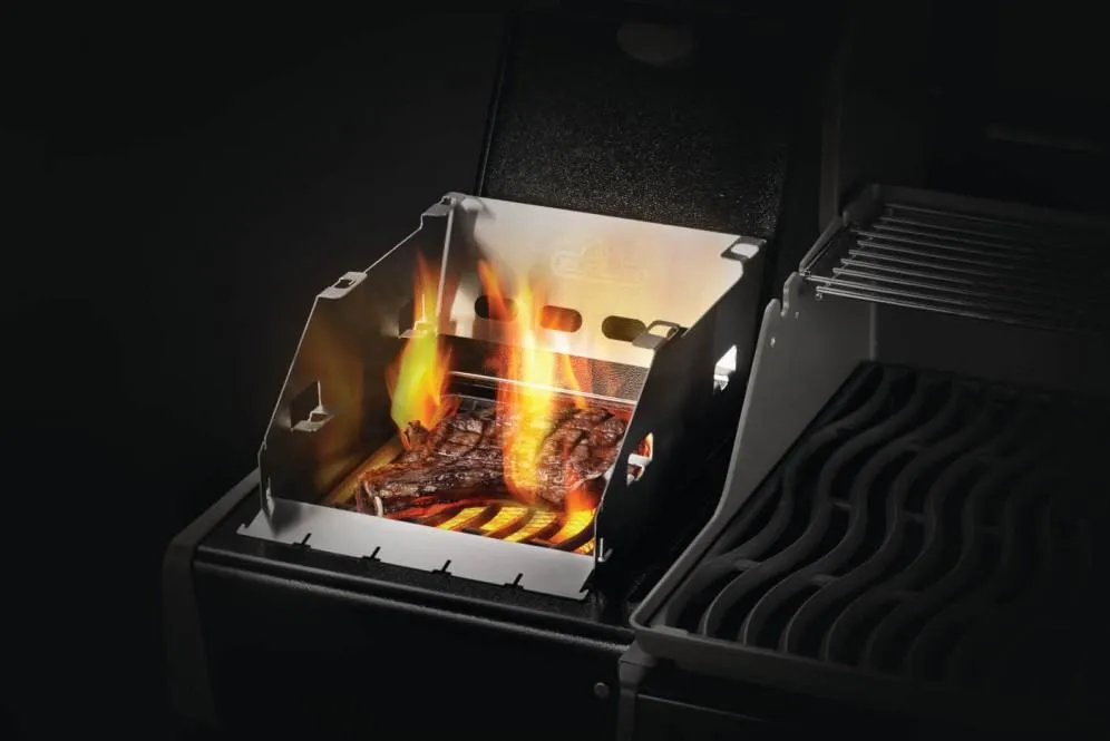 Napoleon Bbq 71302 Side Burner Windshield - Small with Skewer Rack