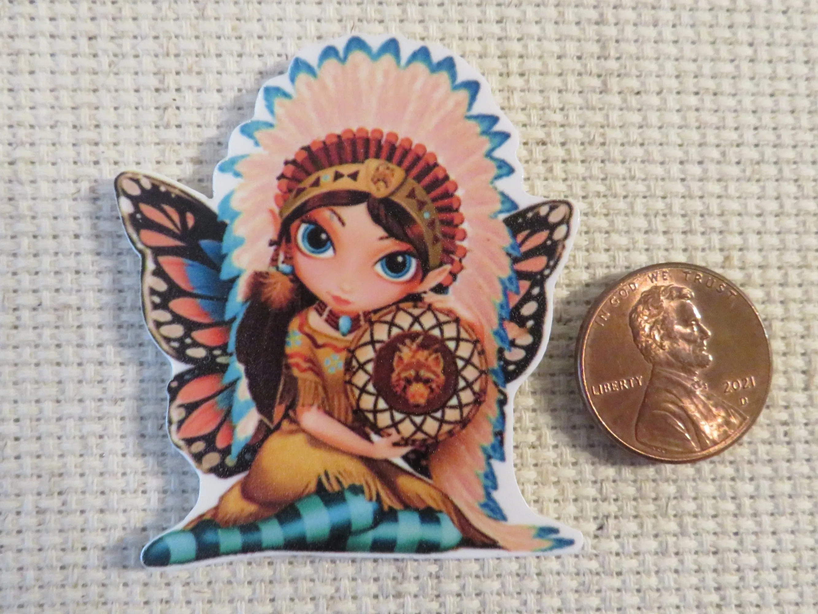 Native American Butterfly Fairy Needle Minder, Cover Minder, Magnet
