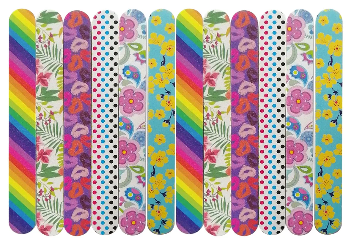 New8Beauty Nail Files Emery Board - Nail Spa Party Favors Supplies (36-Pack)