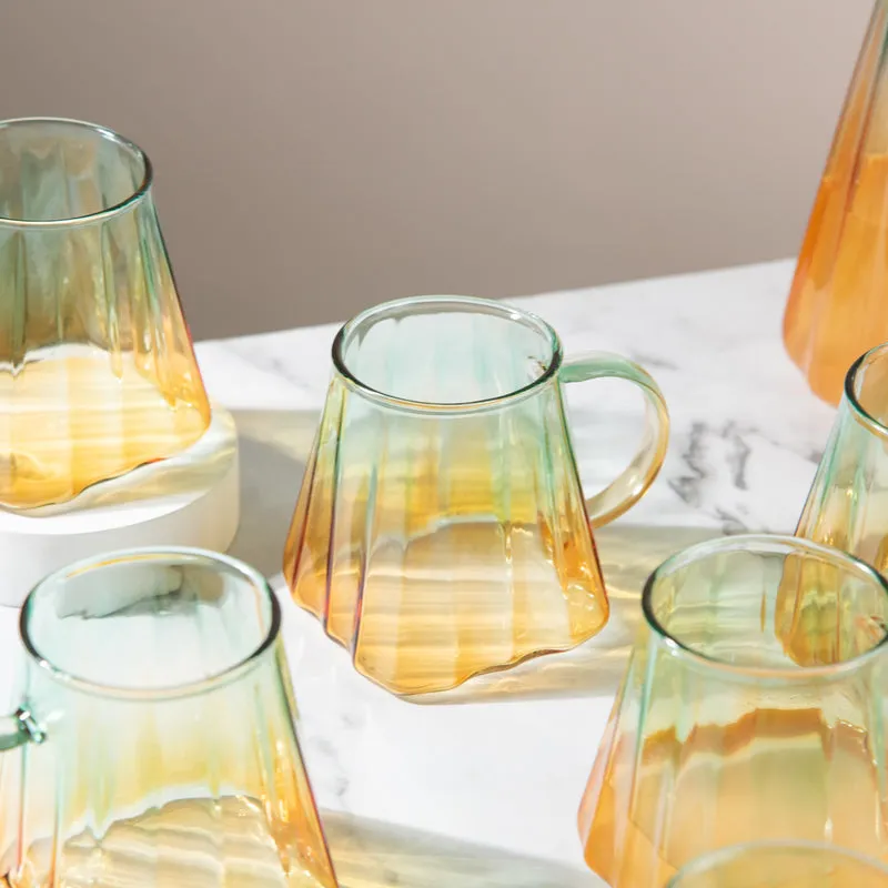 Nordic Gradient Jug With Strainer & Mug Set of 6