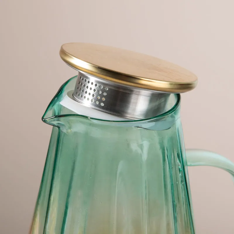 Nordic Gradient Jug With Strainer & Mug Set of 6