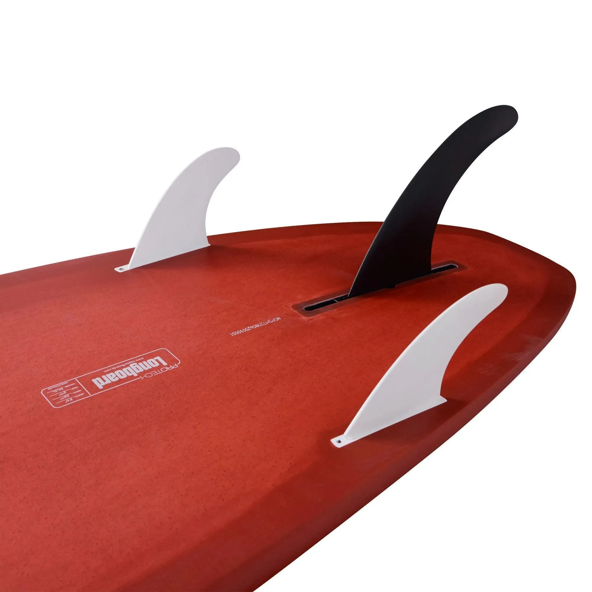 NSP 8’6 Protech Longboard Surfboard Red Tint