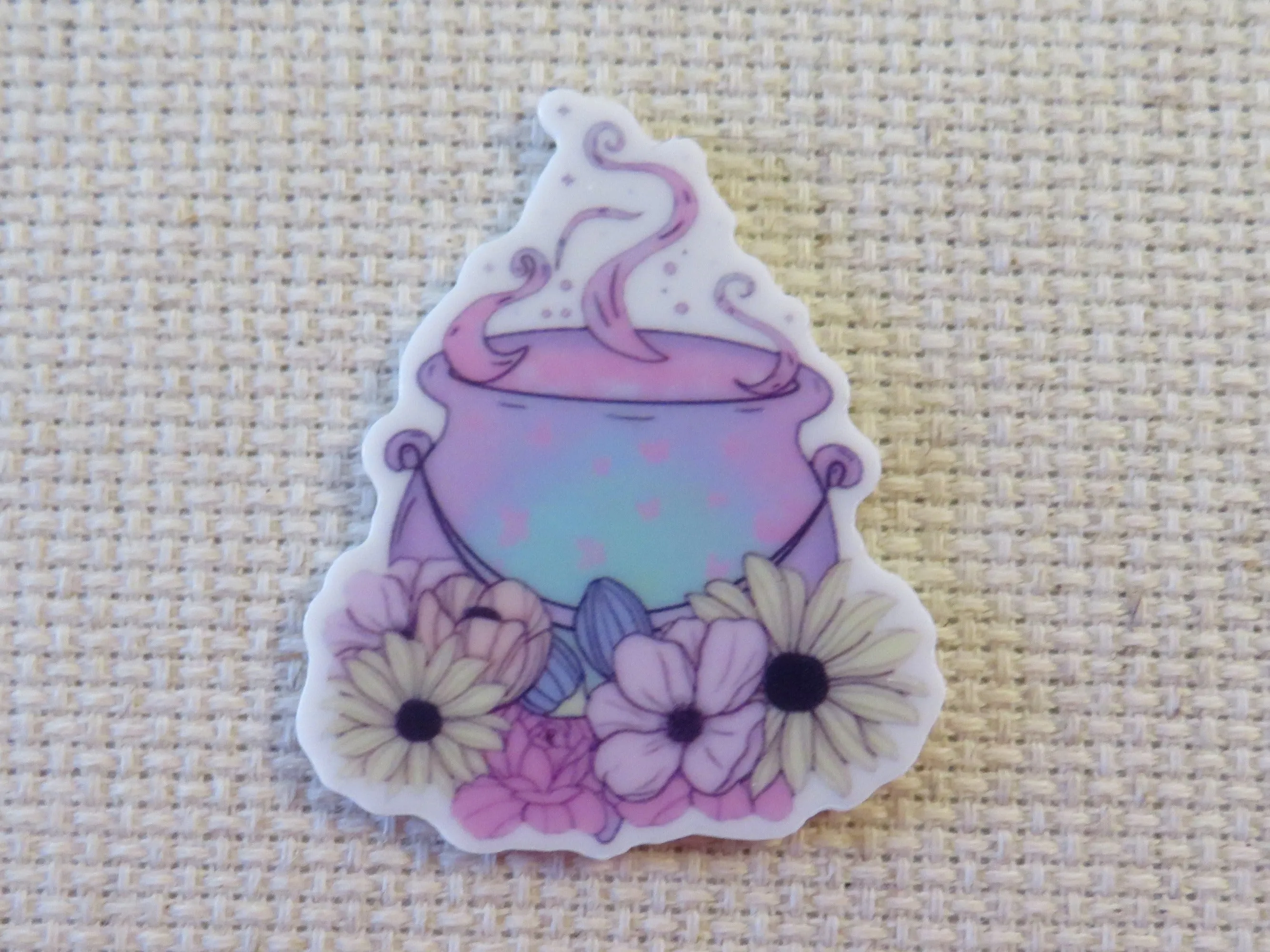 Pastel Colored Cauldron Needle Minder, Cover Minder, Magnet