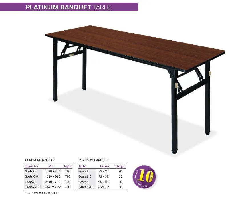 Platinum Table - 6ft Trestle | In Stock