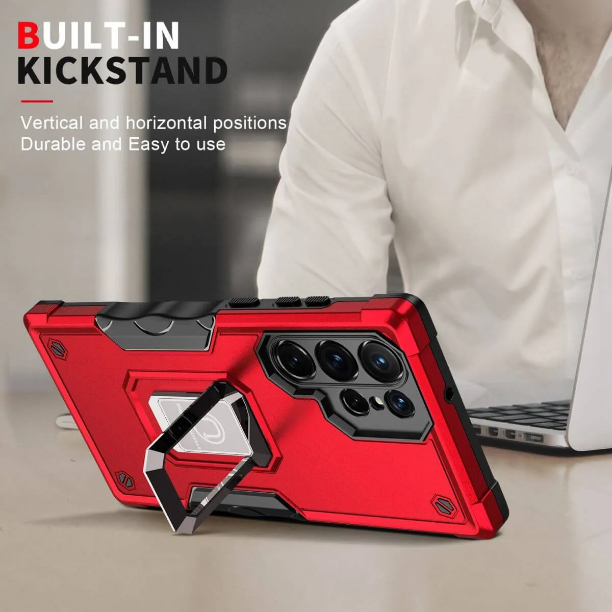 Pop Stand Series Samsung S21 Ultra Magnetic Case with Stand
