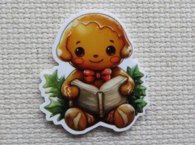 Reading Gingerbread Man Needle Minder, Cover Minder, Magnet