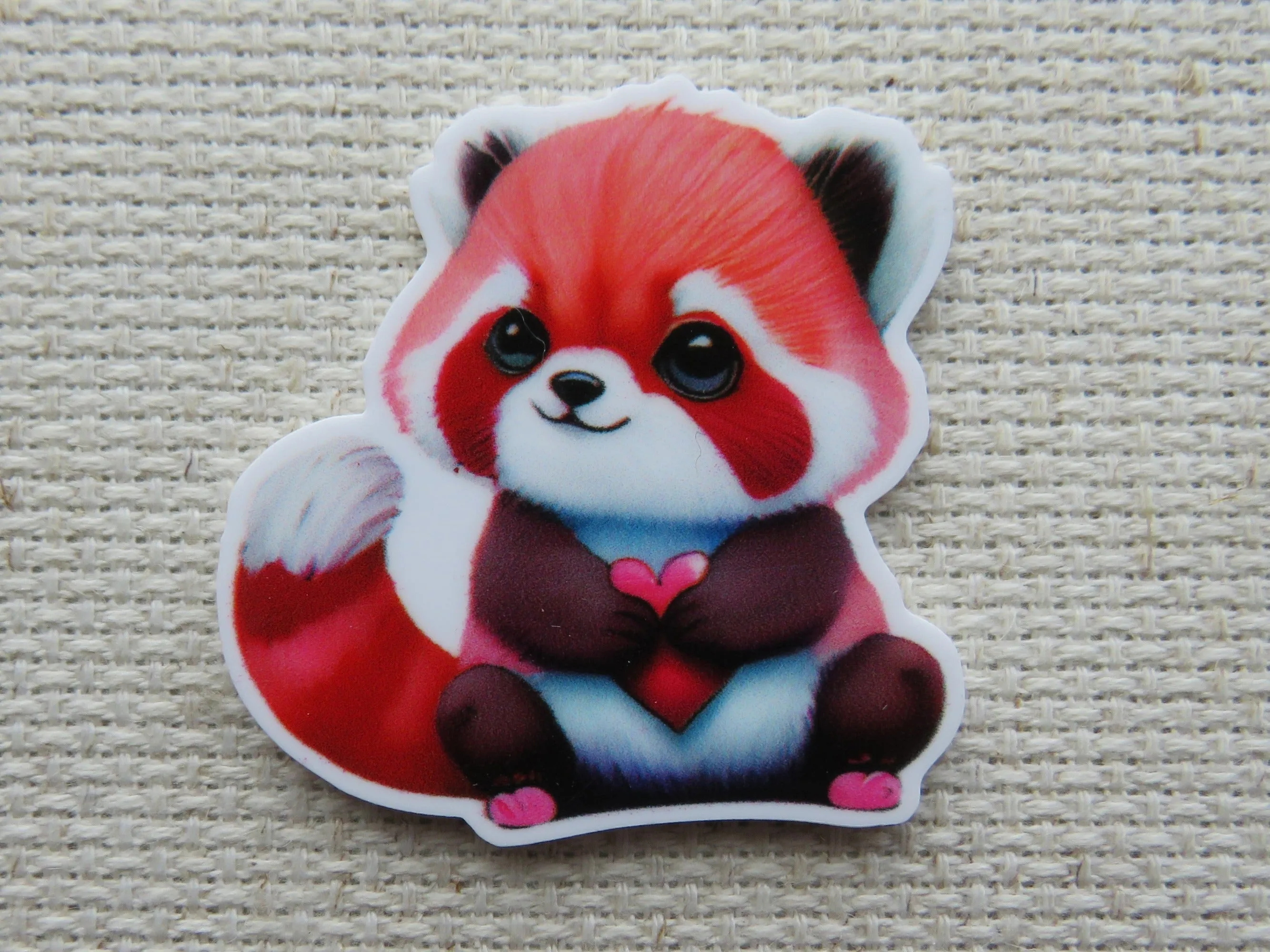 Red Panda Love Needle Minder, Cover Minder, Magnet