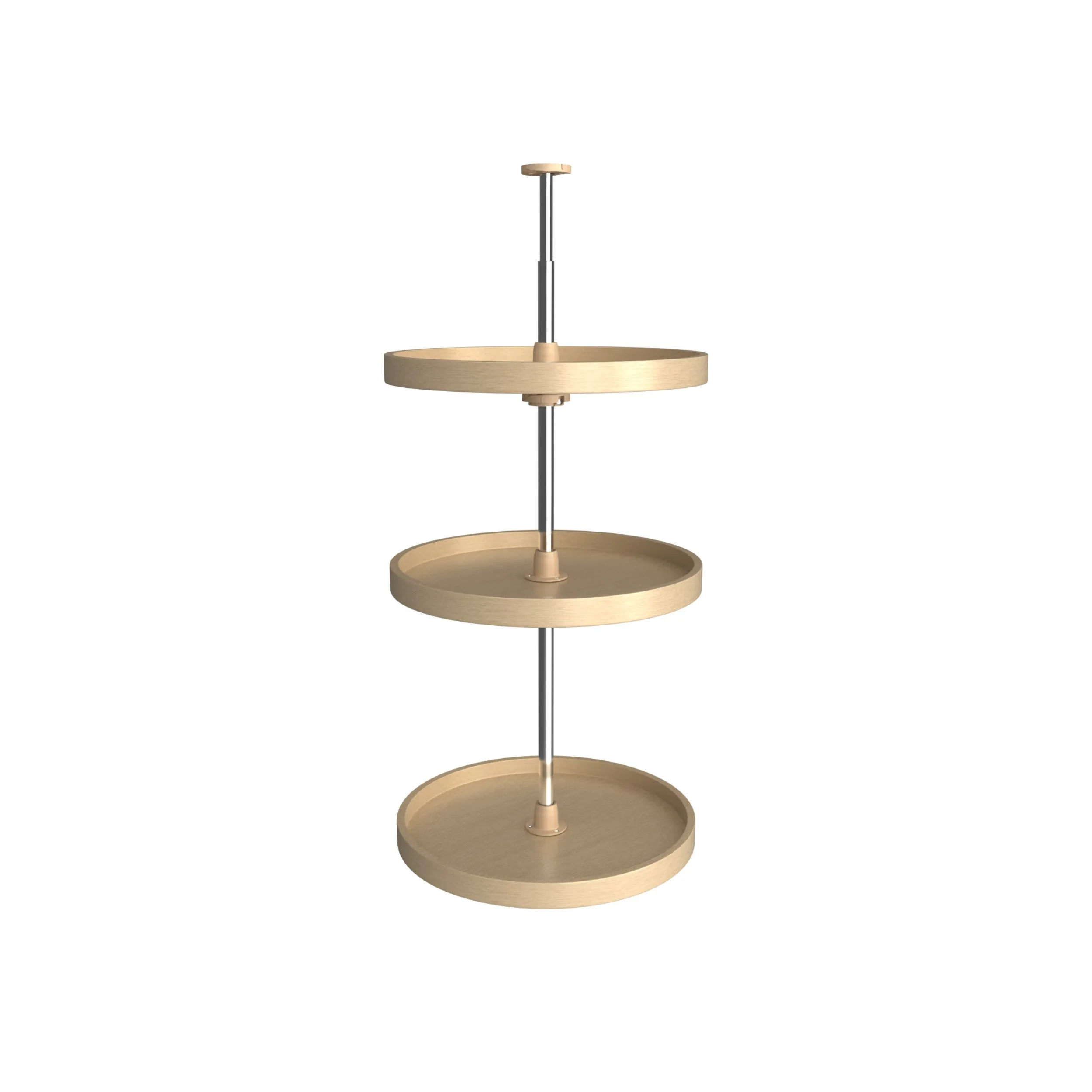 Rev-A-Shelf / LD-4BW-063-2036-1 / Banded Wood Full-Circle 3-Shelf Lazy Susans for 38" H Corner Wall Cabinets