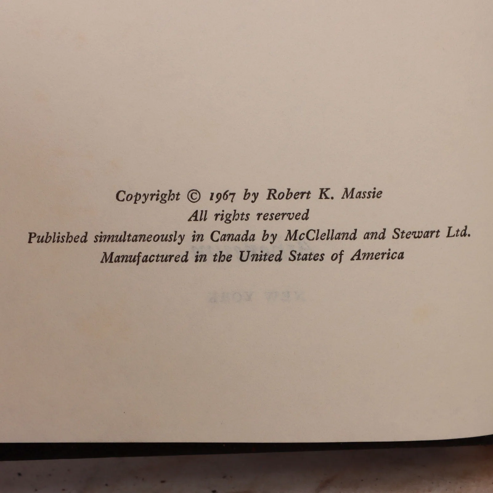 RKM Nicholas and Alexandra 1967 Robert K Massie 1st Ed Atheneum Hardcover Fine
