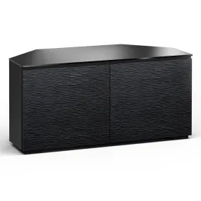 Salamander Chameleon Collection Chicago 221 Twin Corner AV Cabinet (Textured Black Oak with Black Glass Top)