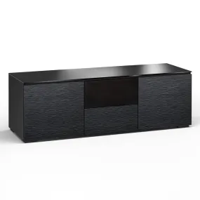 Salamander Chameleon Collection Chicago 236 Triple Speaker Integrated Cabinet (Textured Black Oak with Black Glass Top)
