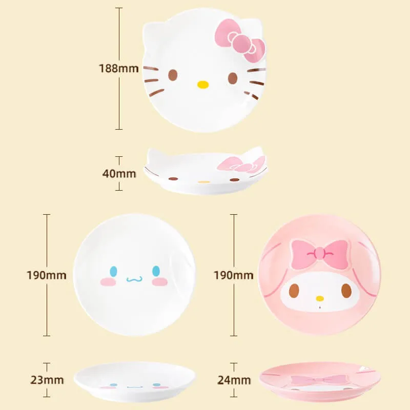 Sanrio Characters Face Ceramic Relief Plate