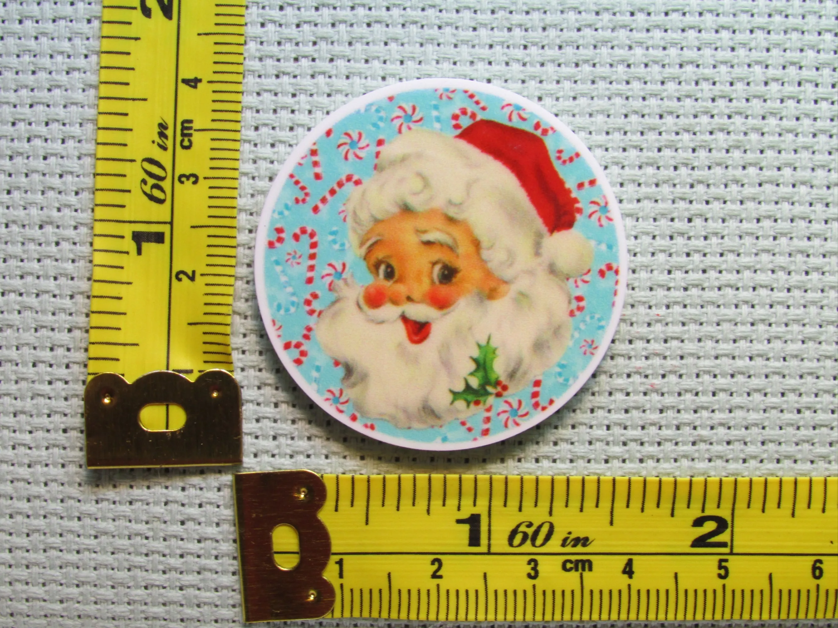 Santa with Candy Canes Needle Minder, Cover Minder, Magnet LAST ONE!