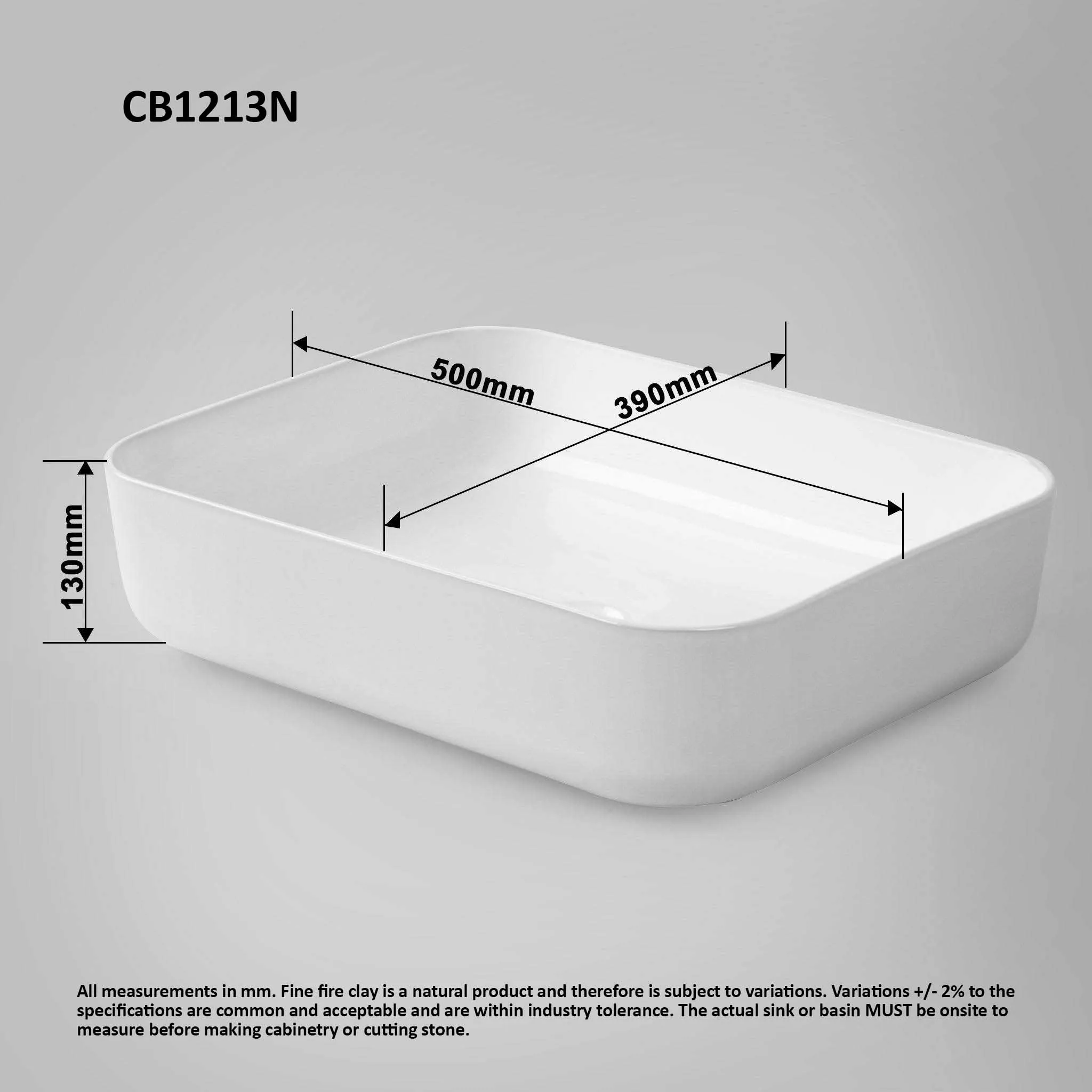 SEINE 50 Above Counter Basin Gloss White