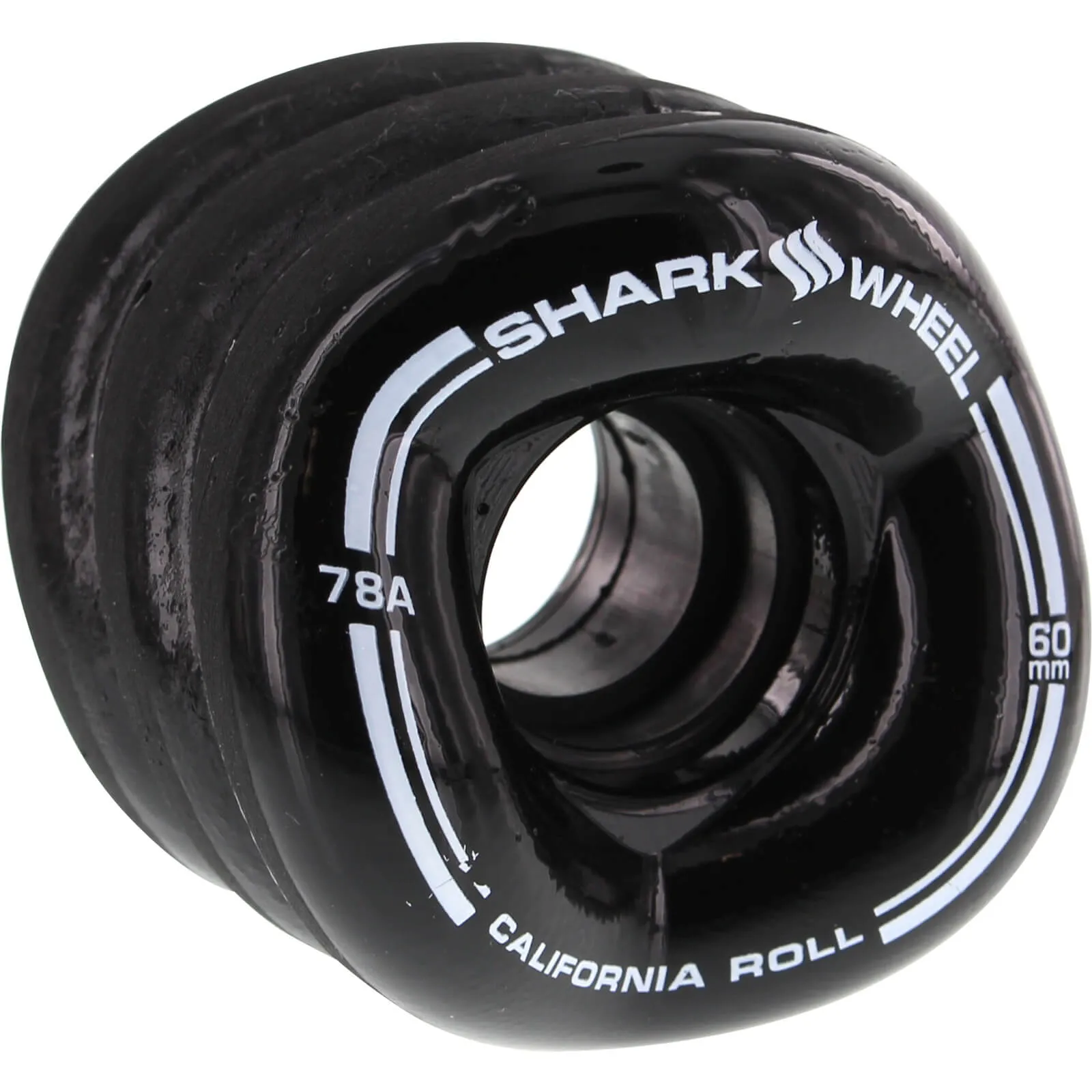 Shark Wheels California Roll 60mm 78a - Solid Black (Set of 4)