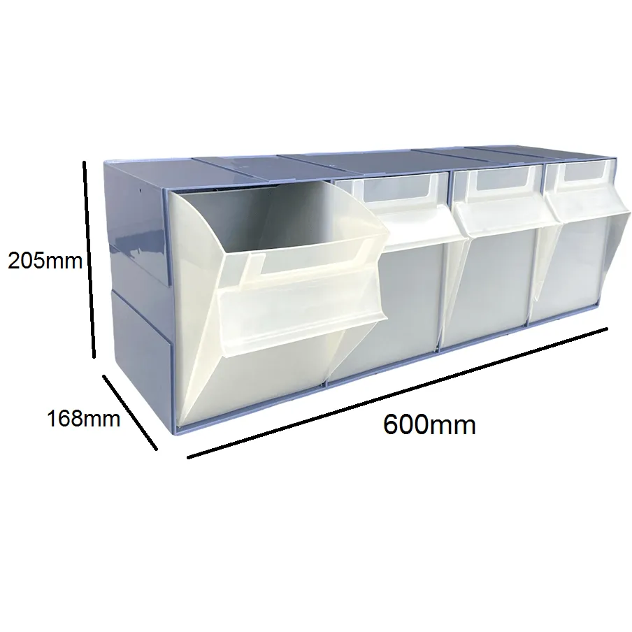 Shuter 4 Compartment Storage Cabinet Tilt Free Block Bin Stackable Large