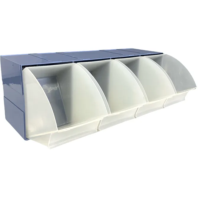 Shuter 4 Compartment Storage Cabinet Tilt Free Block Bin Stackable Large
