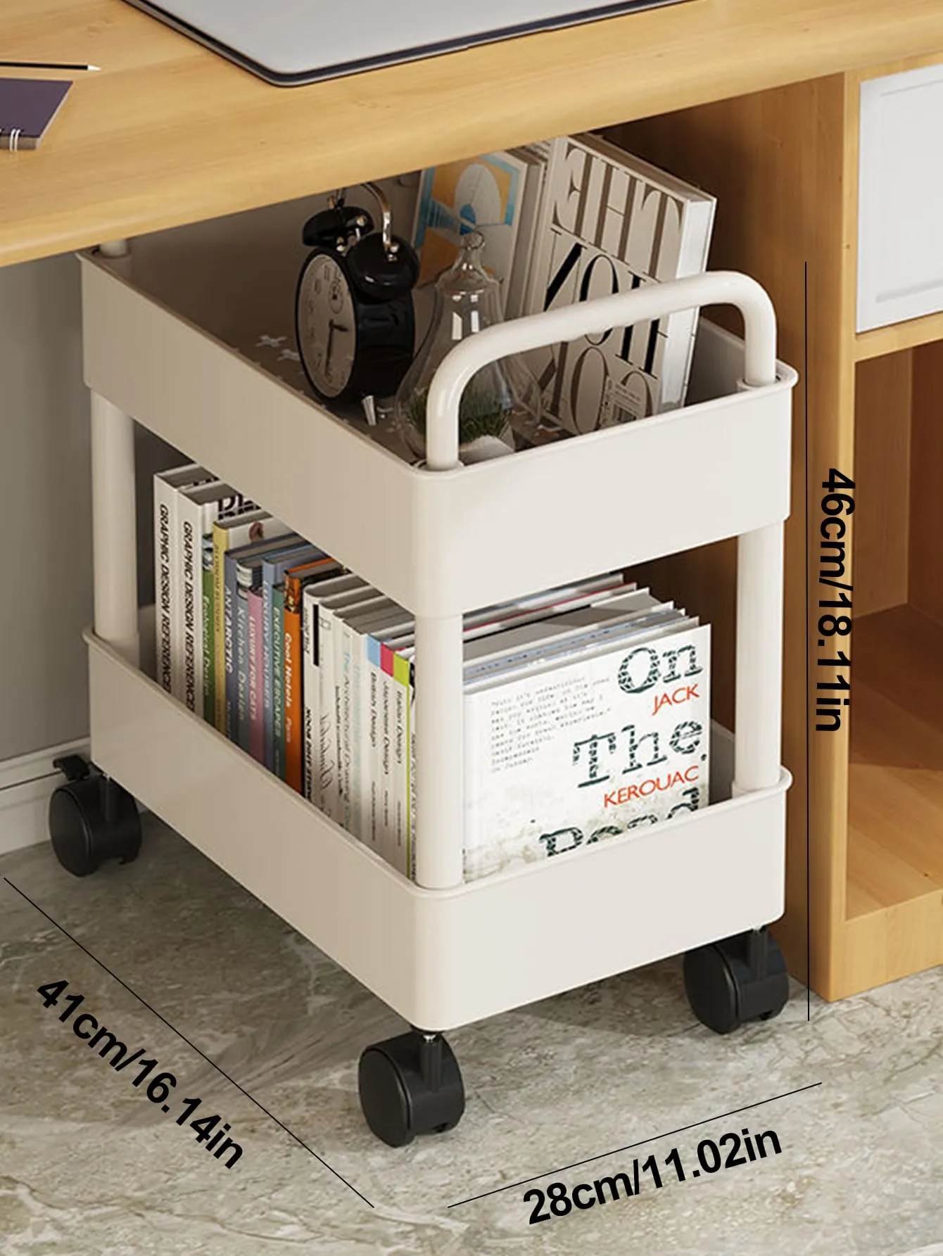Small Cart Storage Rack Floor-standing Multi-layer Movable Snack Kitchen/bathroom/bedroom Shelf Organizer