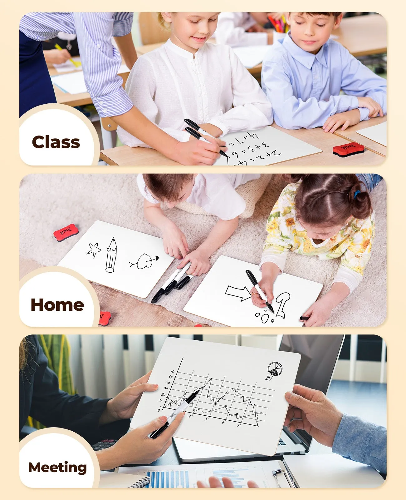 Small Dry Erase Lap Boards for Students