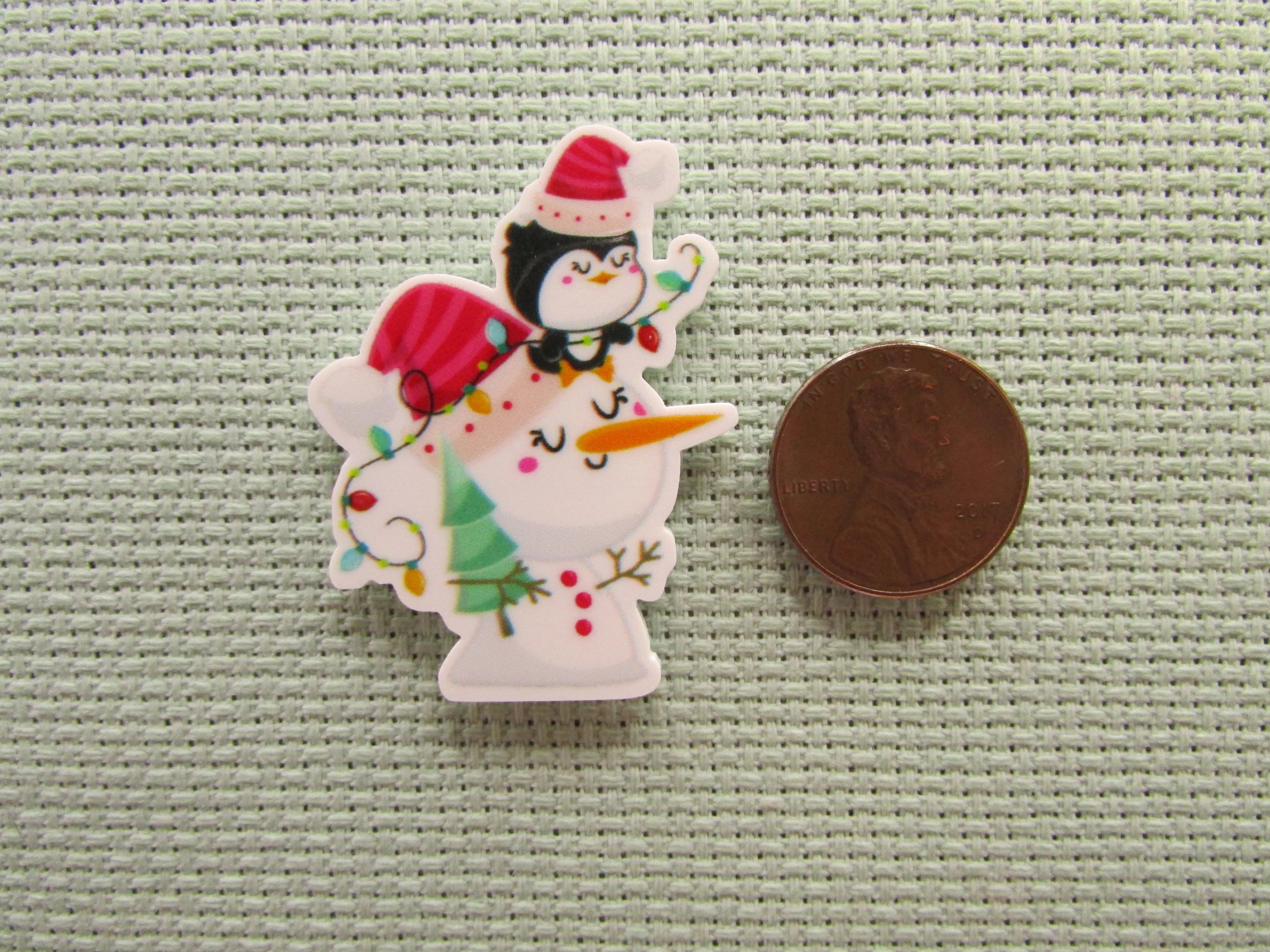 Snowman and Penguin Friends Needle Minder, Cover Minder, Magnet